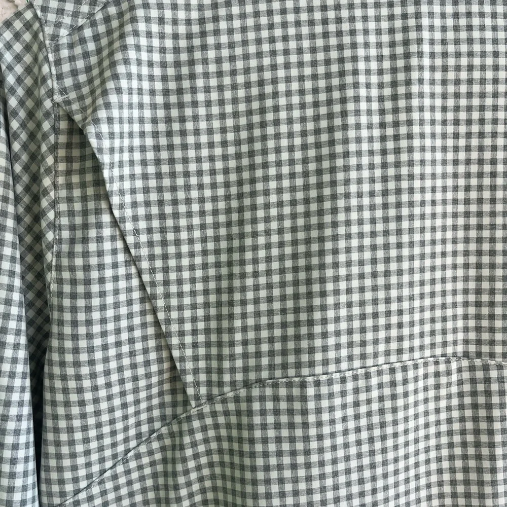 COLUMBIA Green Plaid Button-Down, Omni-Shade Sun Protection Long Sleeve W Small - Picture 7 of 13
